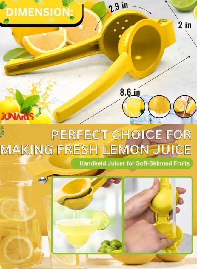 جوناريس عصارة ليمون - عصارة ليمون - أداة يدوية معدنية لعصر الليمون والليمون الحامض، أدوات مطبخ لعصارة الحمضيات وآمنة للغسل في غسالة الأطباق - Image 5